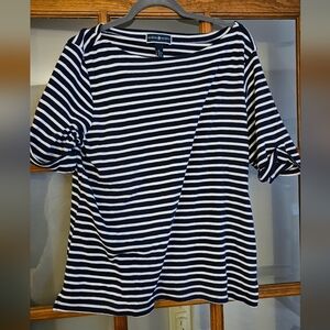 H&M Black and White Striped Top